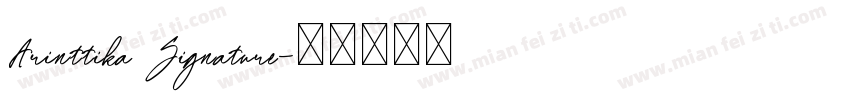 Arinttika Signature字体转换